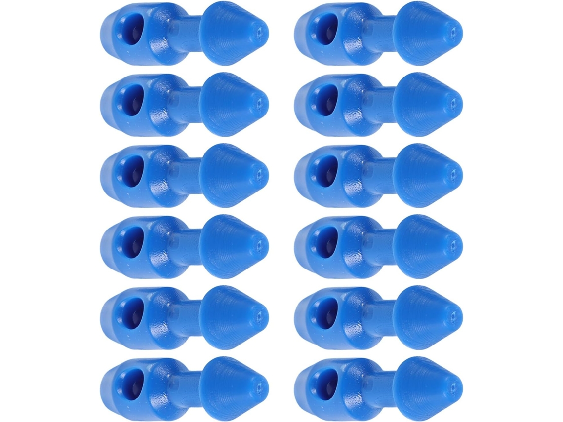 Insertos de plástico azul para palancas de submarino, 12 unidades.