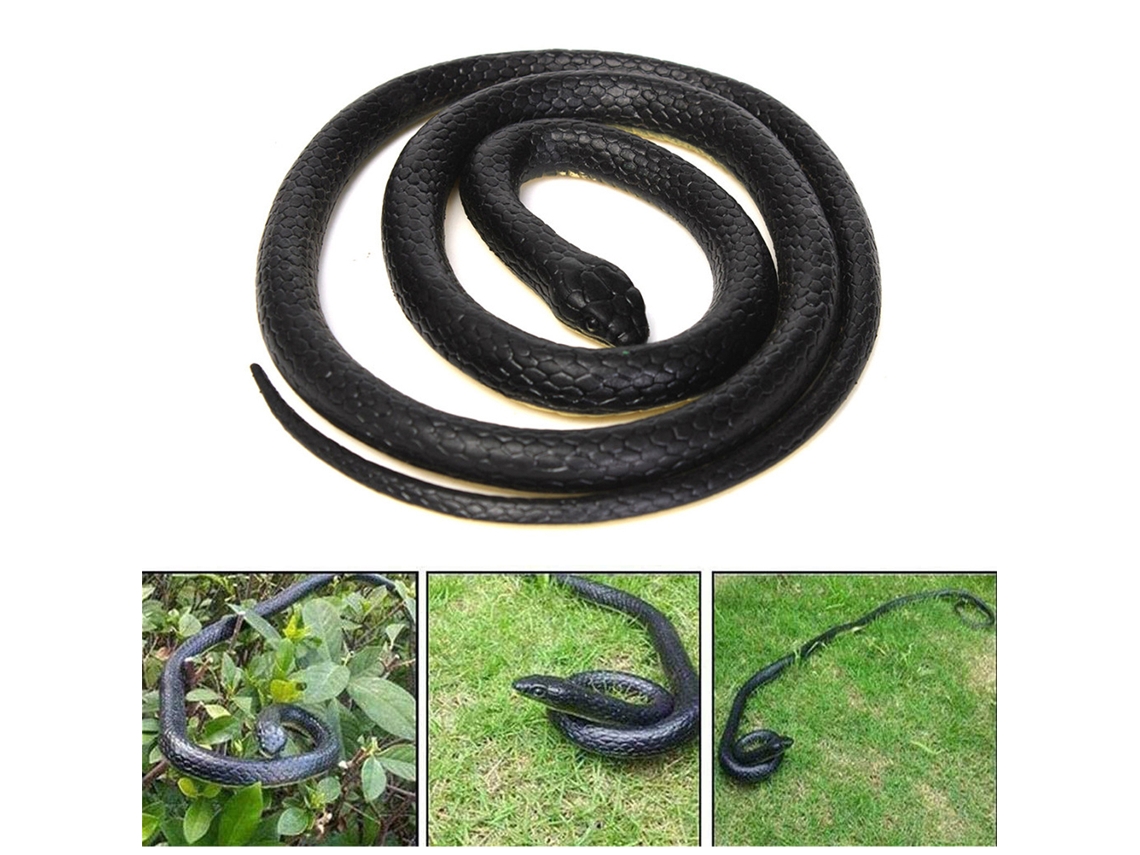 Serpiente Falsa De Goma Realista De 130 Cm Para Halloween, Día De Los Inocentes, Juguete De Jardín