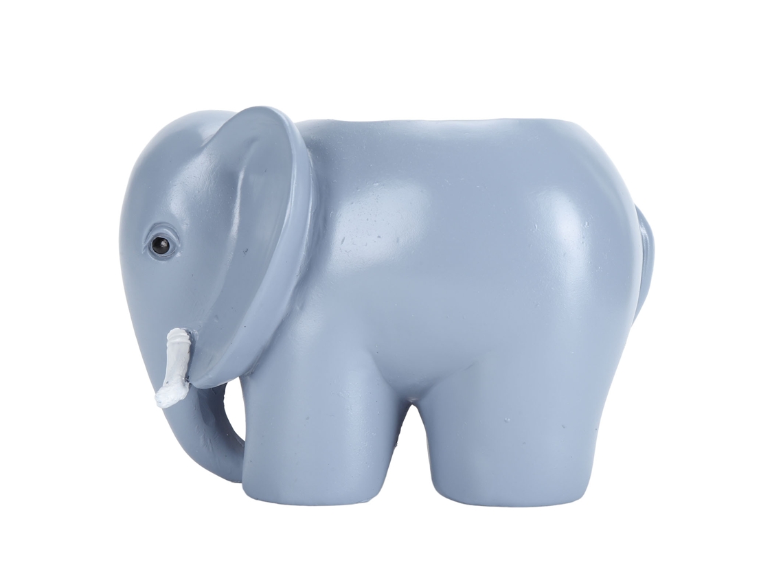 Maceta creativa de resina con forma de elefante para plantas suculentas para decoración de patio y jardín.