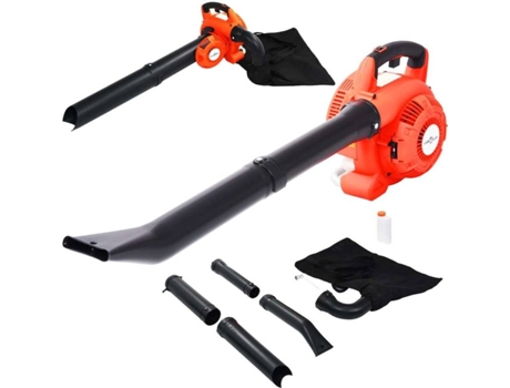 vidaXL Soplador de hojas a gasolina 3 en 1 26 cc naranja