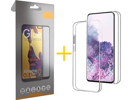 Carcasa + Protector de Pantalla para Samsung Galaxy S21 5G SKYHE Transparente Claro