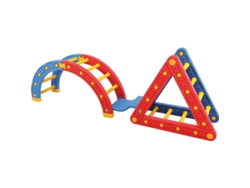 Juguete de puente Eduplay con rueda de equilibrio y triángulo de escalada de cartón