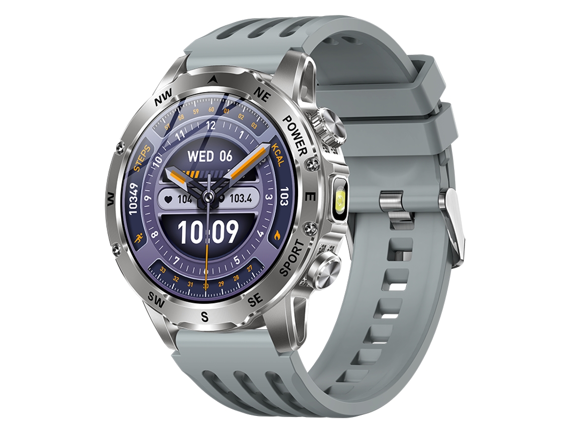 Reloj Inteligente Ak92 Para Hombre, Batería De 800 Mah, Pantalla De 1,53 Pulgadas, Brújula, Ip68 (gris)