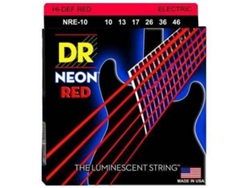 Juego de Cuerdas Guitarra Eléctrica DR NRE-10 NEON RED (.010 - .013 - .017 - .026 - .036 - .046 - Níquel)