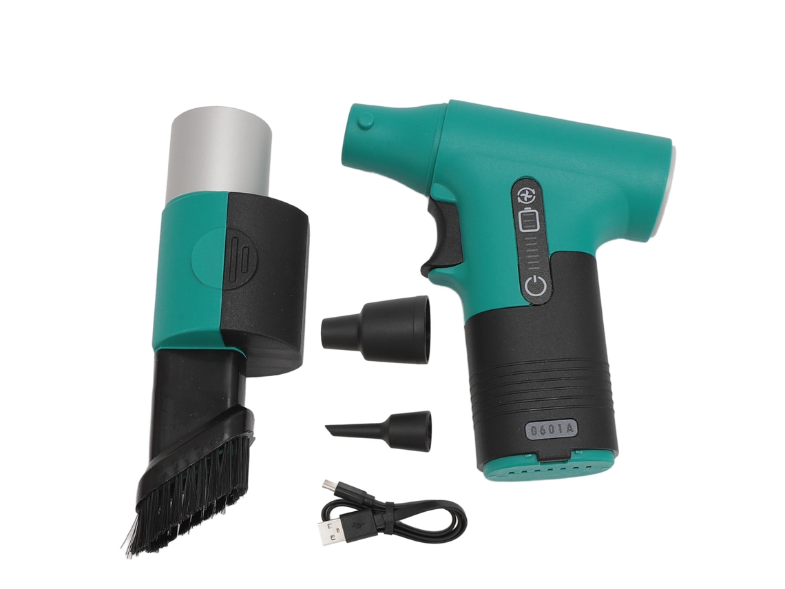 Duster De Ar Comprimido Sem Fio Portátil 120000rpm Ajuste Infinito Mini Jet Fan Para Limpeza Verde