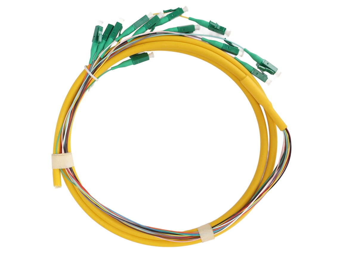 Cable Pigtail De Fibra Óptica Monomodo, 12 Hilos, 1,5 M, Estable Para Redes De Área Local Y Sistemas De Comunicación.
