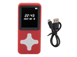 Reproductor Mp3 Con Bluetooth 5.0, Pantalla Lcd De 1,77 Pulgadas, Equipo De Alta Fidelidad Portátil Con Radio Fm, Grabadora, Reloj, Alarma, 8 Gb, Rojo.