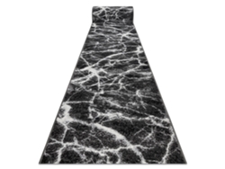 Alfombra de Pasillo Bcf Morad Mármol Antracita / Negro 70 cm