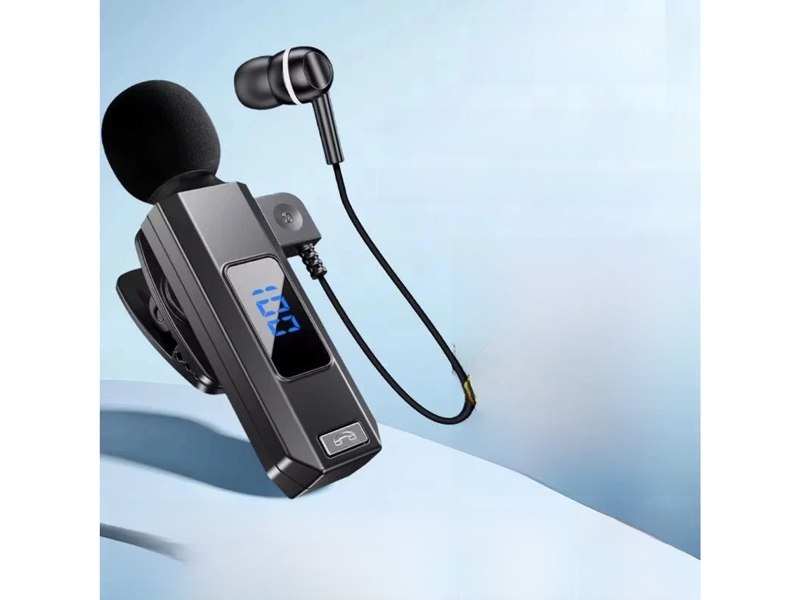 FONE DE OUVIDO MDUG sem fio com controles inteligentes, microfone e visor LED