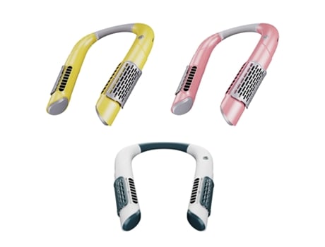 Ventilador de cuello portátil, ventilador recargable USB, diseño de ventilador sin aspas, adecuado para oficina, hogar, deportes al aire libre