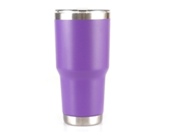 Vaso térmico de acero inoxidable de 30 oz, color morado, botella de vacío de doble capa