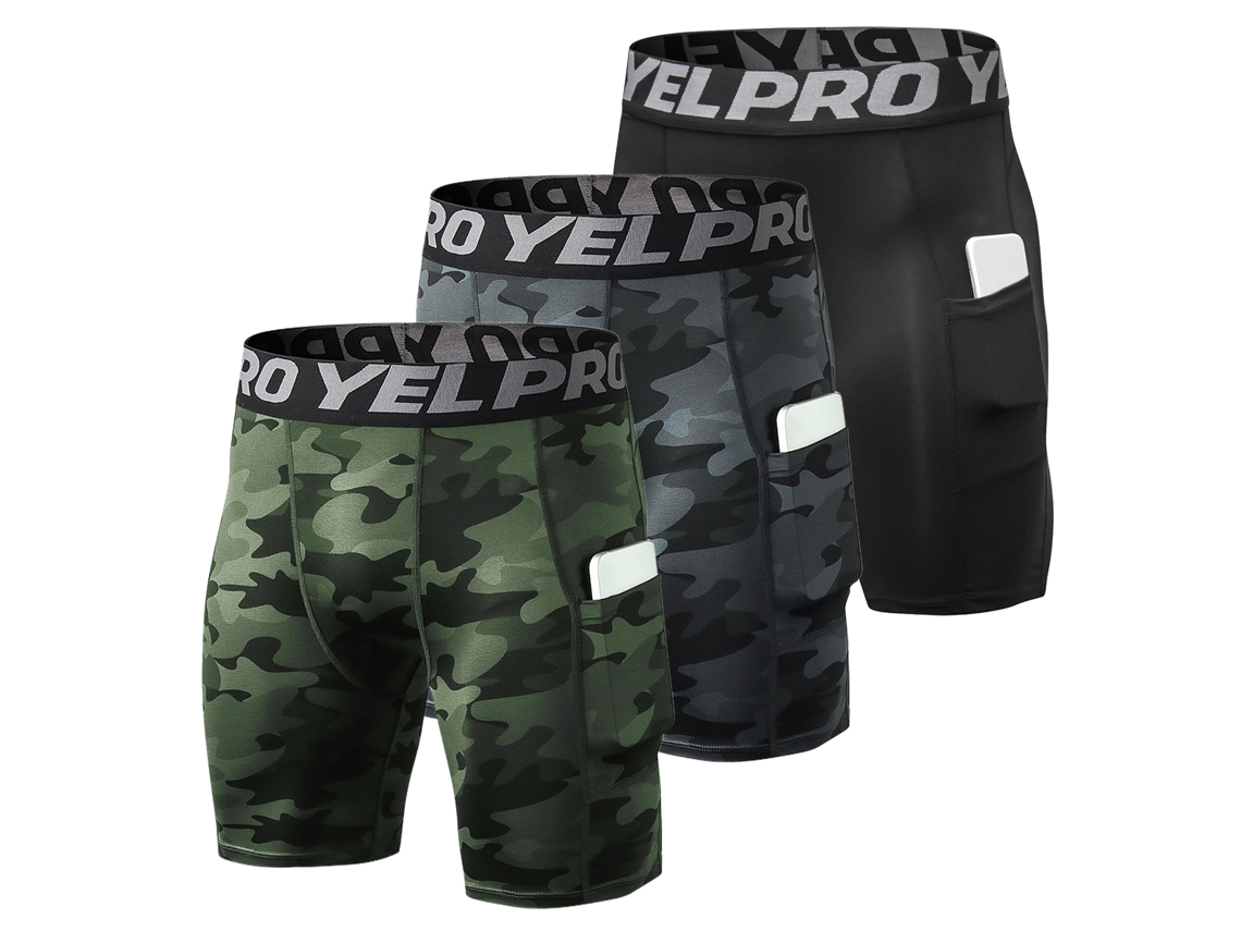 2026rebe-3 Pack Pantalones Cortos Deportivos Para Hombre Con Bolsillo Para Entrenamiento Y Ejercicio
