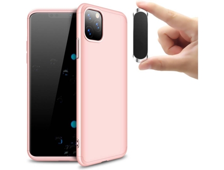 Carcasa y Soporte Iphone 11 Pro Max Slim armor 360º (Rosa)