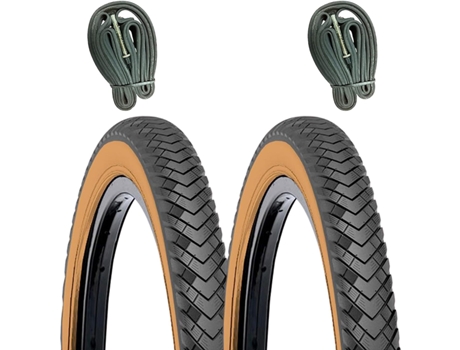 Pack 2 Cubiertas Bicicleta 700X45C Dsi Negro-Marrón 2 Cámaras Interiores CHAOYANG