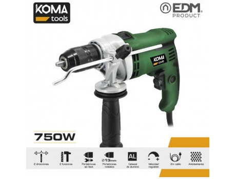 Taladro Percutor 750W 12X31,5X22Cm KOMA TOOLS