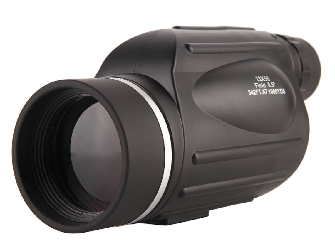 Monocular 13x50 con telémetro High Times HD para exteriores, viajes, aves, negro, Yizhood