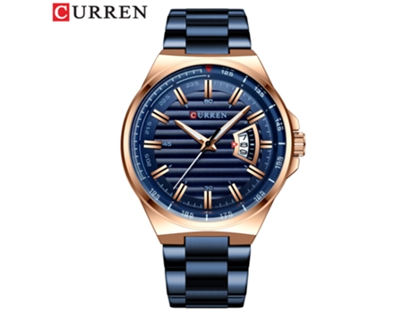 Relojes para hombre, relojes de pulsera con calendario resistentes al agua, reloj de pulsera de acero inoxidable para hombre, color rosa, carcasa a...