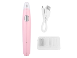 Borrador eléctrico recargable por USB con 16 borradores de repuesto (rosa)