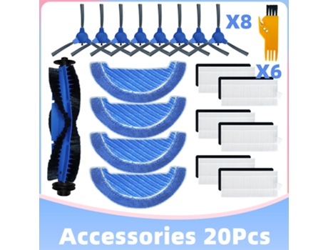 Cepillo Lateral principal, filtro Hepa, repuesto de mopa para Cecotec Conga 1090 / 1790, Ultra Aspiradora Robótica, accesorios de piezas de lanza