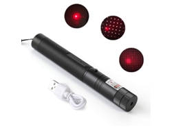 Linterna Led Portátil De Alta Potencia Con Carga Usb, Ajuste De Enfoque, Resistente Al Agua Y Láser Rojo/verde.