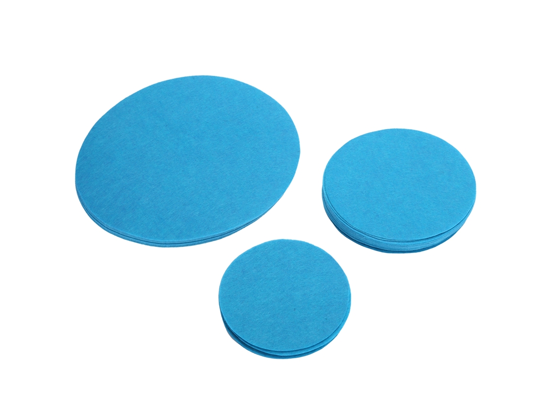 Protector de fieltro para platos y sartenes. Separador antideslizante para platos y sartenes (verde lago, 48 piezas).