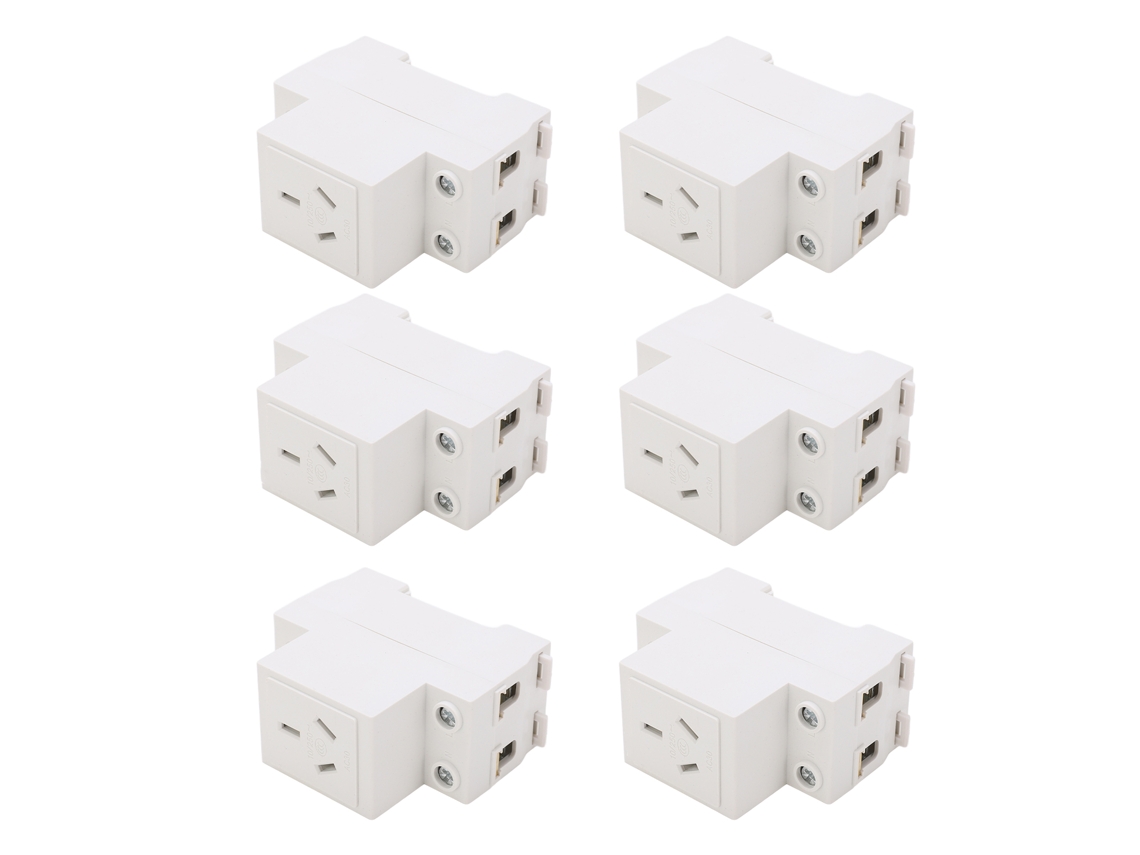 6pcs Tomacorrientes Modulares De Trilho Com 3 Tomadas 250v Industriais Para Eletrodomésticos