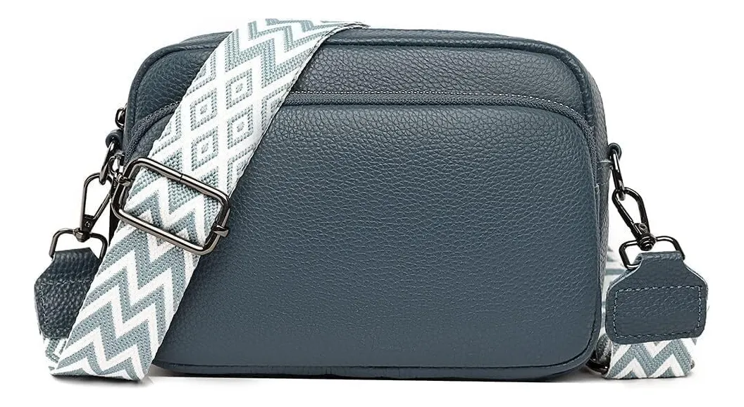 Bolso bandolera pequeño de piel auténtica para mujer vayotoy