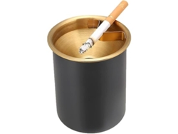 Oficina | Hogar - Cenicero De Acero Inoxidable No Produce Humo Ni Olores, Es Resistente Al Viento Y Cuenta Con Tapa Para Facilitar Su Transp