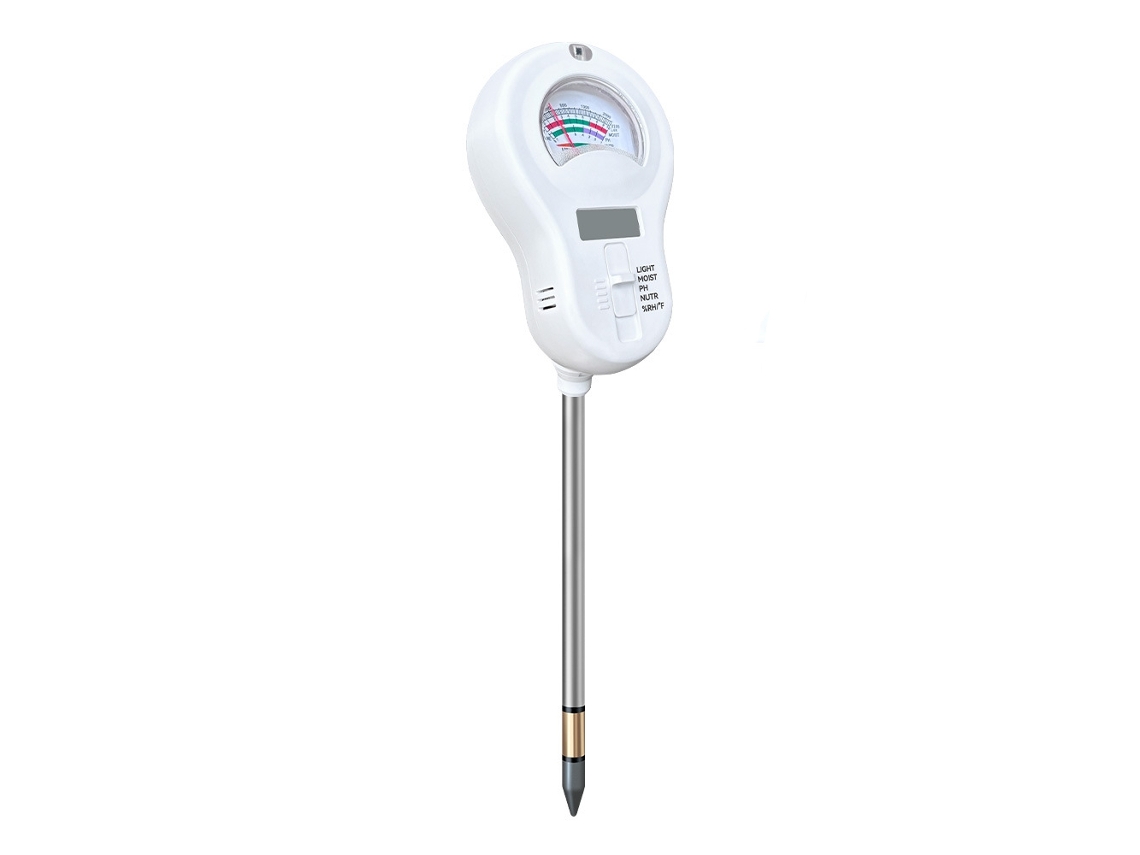 Medidor De Suelo 6 En 1: Humedad, Ph, Fertilidad, Luz, Temperatura Y Humedad Ambiental – Sonda Extraíble Para Jardines, Céspedes Y Agricultura.