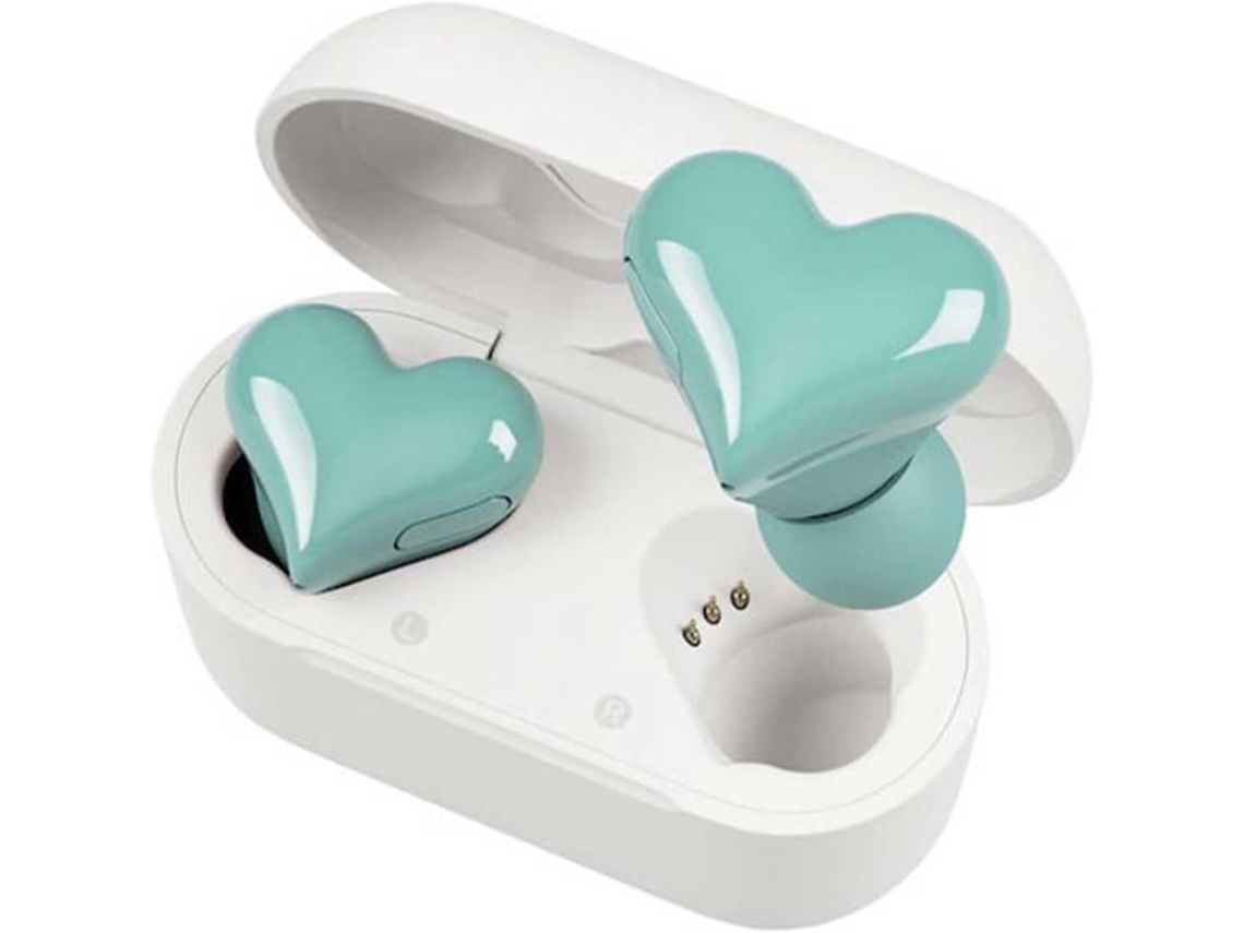 Auriculares con forma de corazón, cancelación de ruido, sonido HiFi, batería de larga duración, amplia compatibilidad. JIAPEI
