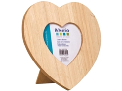 Marco de madera corazón 17,5 x 17,5 cm