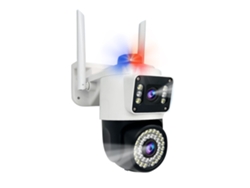 Cámara de seguridad inalámbrica inteligente con conexión wifi para uso en interiores y exteriores.