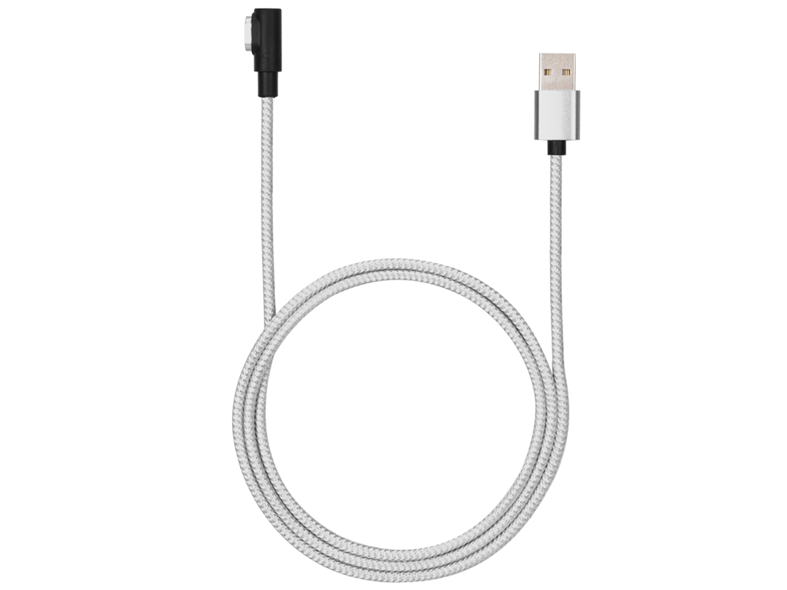 Cable De Datos (3 En 1 Magnético) Nuevo Cable De Datos Magnético 3 En 1 Tejido Android Apple Type-c (sin Cabezal) (plata)