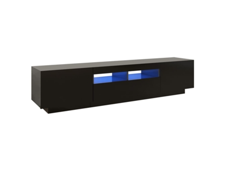 Maison Exclusive - Mueble para TV con luces LED negro 180x35x40 cm