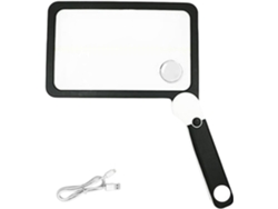 Lupa Plegable 3x Con 72 Led, Recargable Por Usb Para