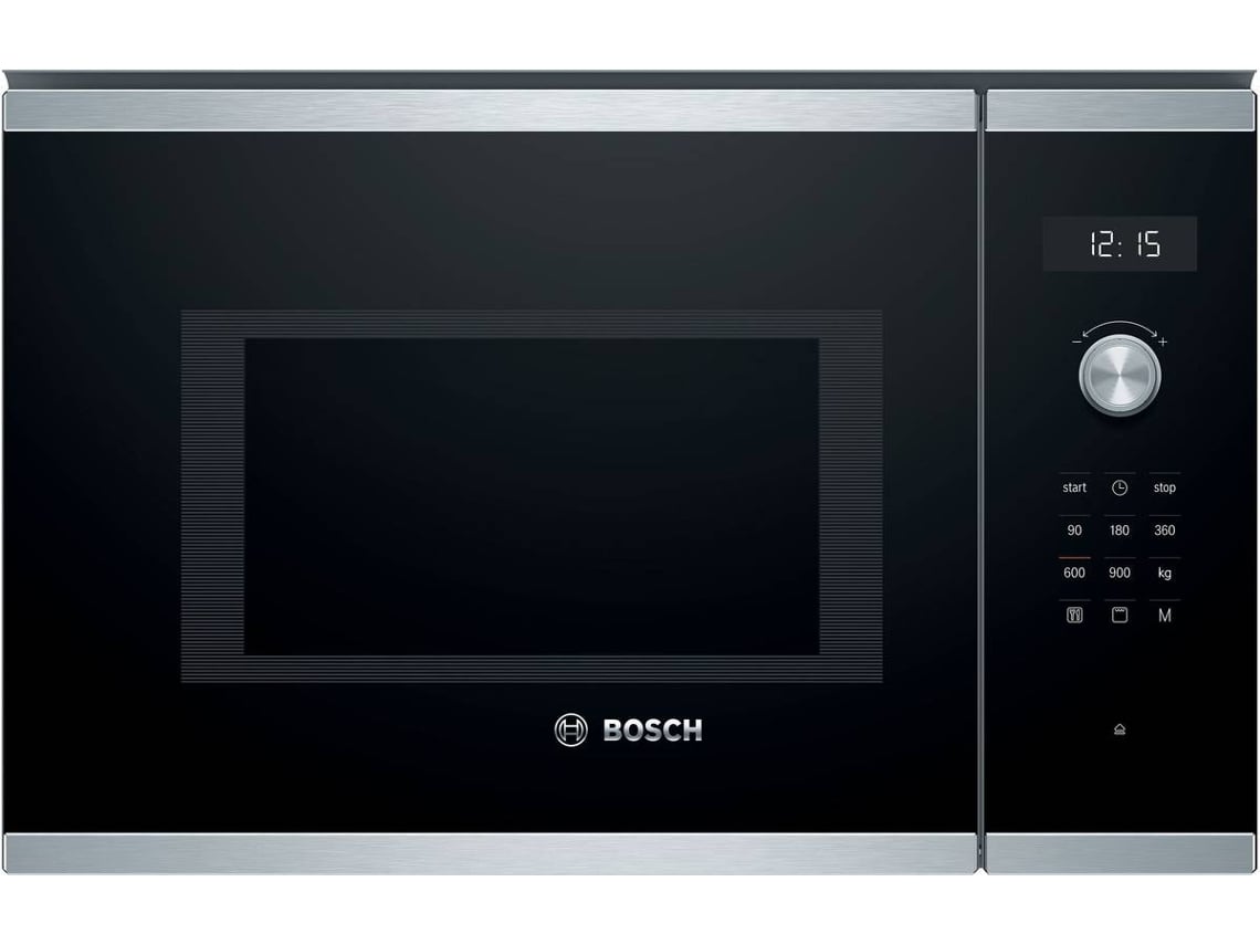 Bosch Bel554ms0 Microondas cristal negro grill 25l serie 6 integrable 900w acero inoxidable 900 1200w color con 25