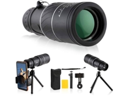 Prismáticos ENKERS 10-300X40Mm Zoom HD Monocular Alta potencia Bak4 Fmc Prisma Monocular impermeable con trípode Adaptador para teléfono inteligente - Negro
