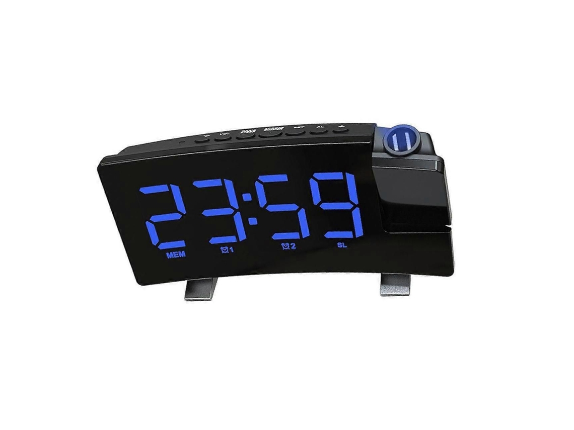 Radio de sobremesa GOKOCO con proyección LED, doble alarma y radio FM.