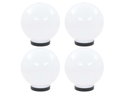 Lámpara Luminarias Esféricas LED 4 Unidades 20 cm PMMA