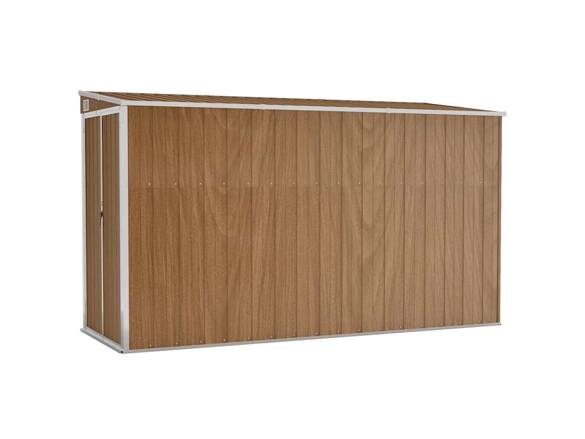 Caseta de jardín VIDAXL Marrón Acero (118x288x178 cm)