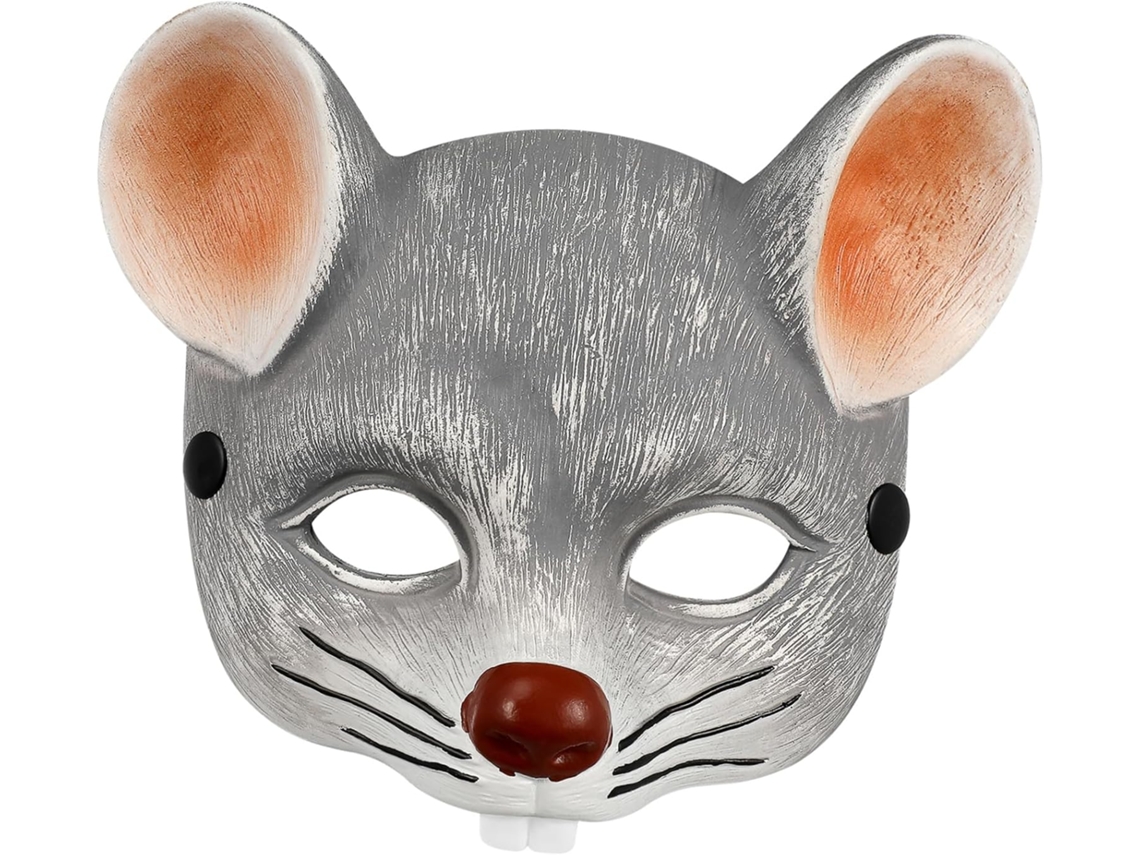 1 Máscara De Ratón De Pu, Accesorio Unisex Para Fiestas De Carnaval Y Halloween Para Niño