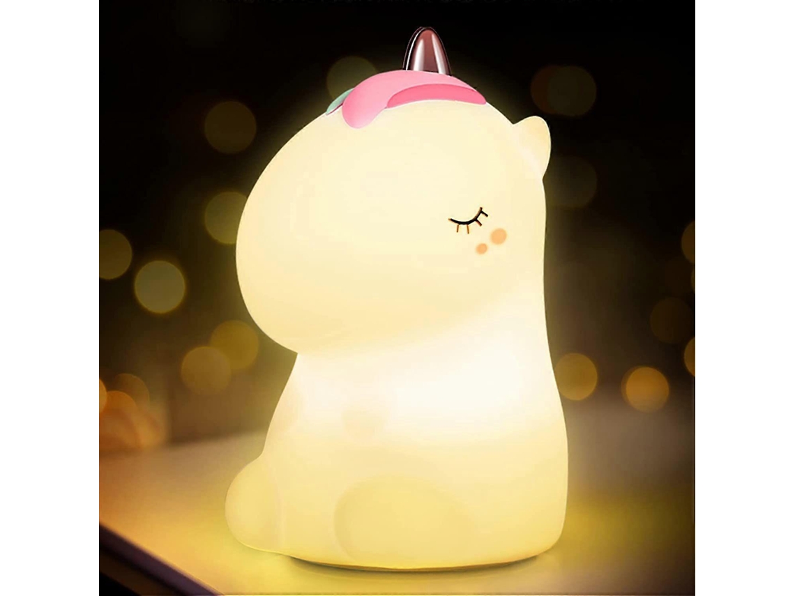 Luz nocturna para bebés. Preciosa luz nocturna LED de silicona para bebés con función táctil. Rosewell