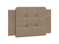 Cojín de noche Zadar en piel sintética color capuchino, exclusivo de la casa (80 cm)