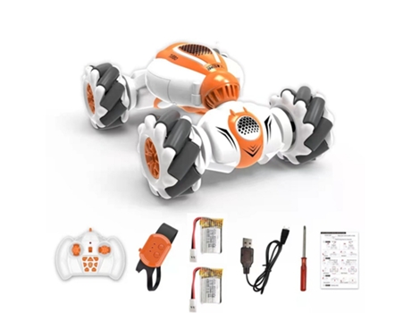 Juguete Teledirigido Coche de acrobacias, , con reloj, (naranja)