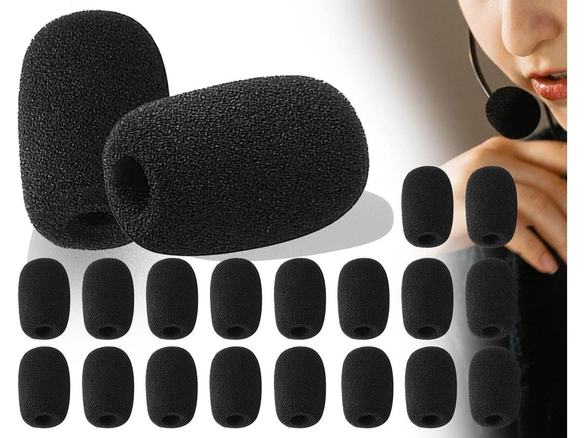 18 Filtros Pop Negros Para Micrófono, Espuma Anti-saliva
