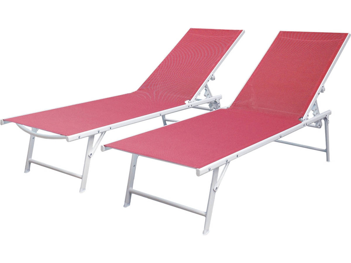 Set de 2 Tumbonas HAPPY GARDEN Sicilia (Blanco)