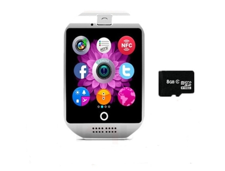 Pantalla para Smartwatch SLOWMOOSE Pantalla táctil digital con Cámara Tarjeta Sim Bluetooth Android (Dz09Pro con tarjeta Blanco)