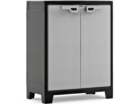Keter Armario bajo de almacenaje Titan negro y gris 100 cm