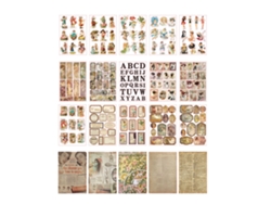 20 pegatinas vintage para scrapbooking, diarios, agendas, manualidades y manuales - Estilo retro y estético