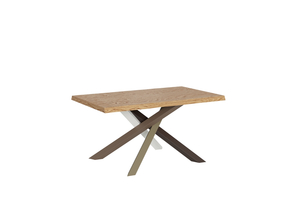 Mesa Fija Versalux 90x140 Cm Patas Roble Pelado 4/c Itamoby